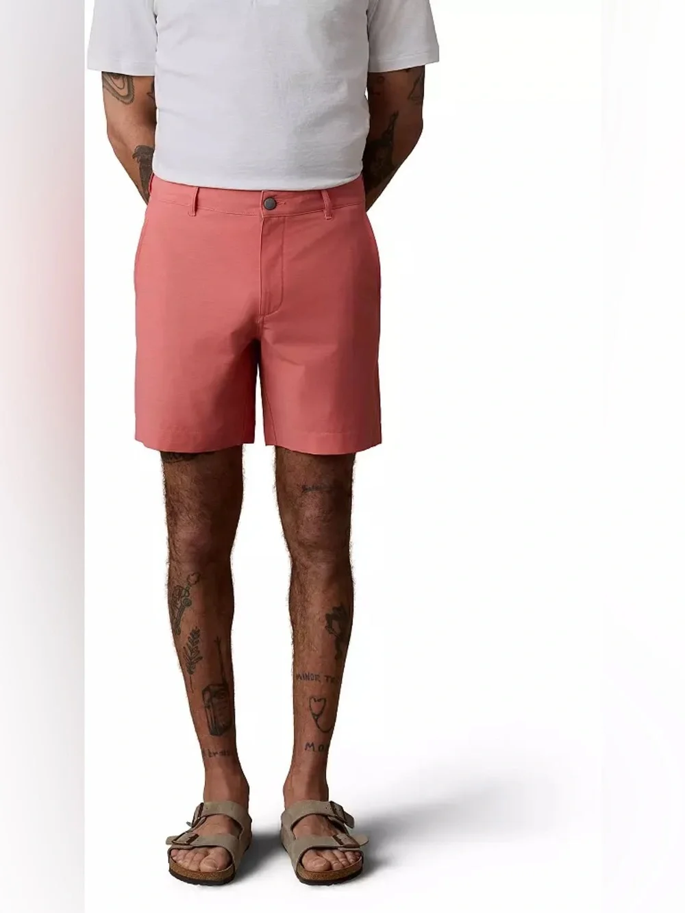 Faherty All Day Belt Loop Shorts 7” in Sunrose size 34